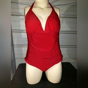 4XL Plus Size 20 SHEIN Red one piece swimsuit women's swim 🏊‍♂️ sexy 🔥